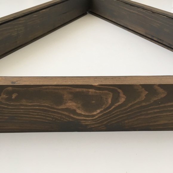 Large Handmade Wood Triangle Shelf Art Decor Boho - Picture 4 of 6